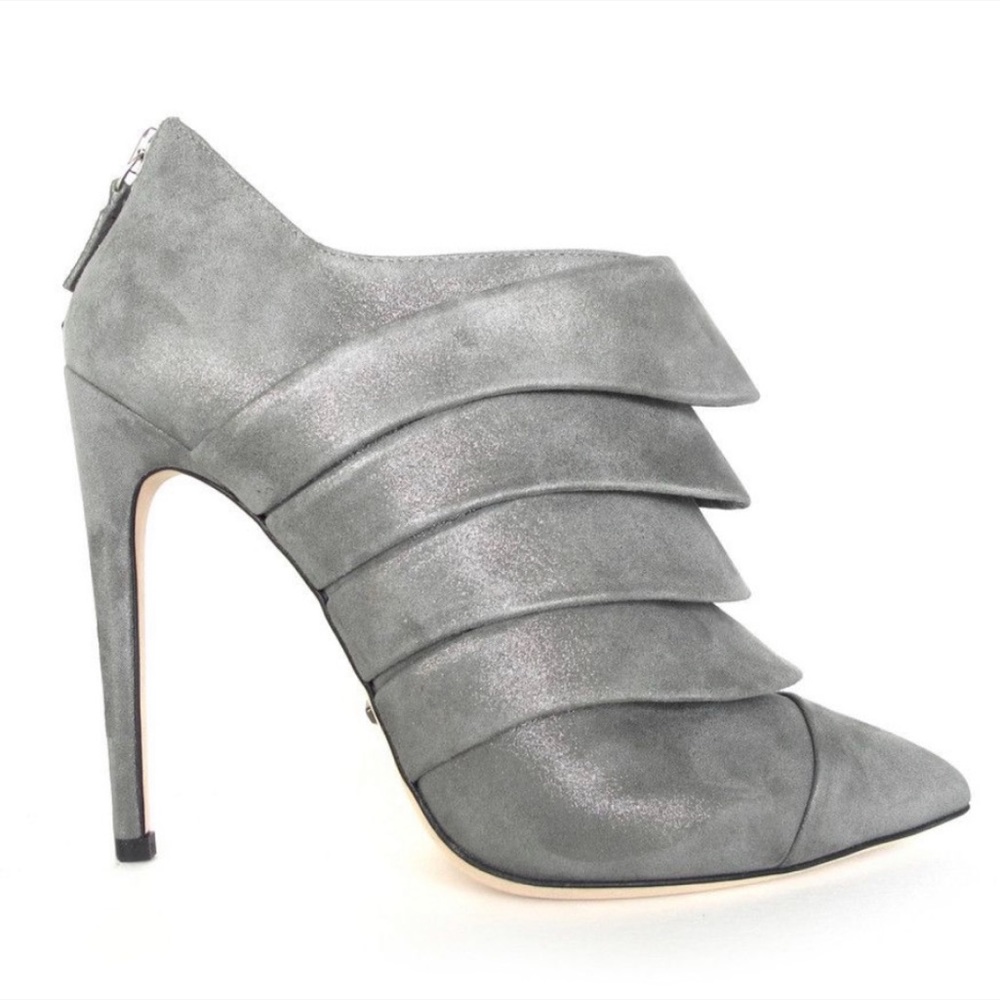 Jerome C. Rousseau Diamante Grey Silvery Booties size 36.5